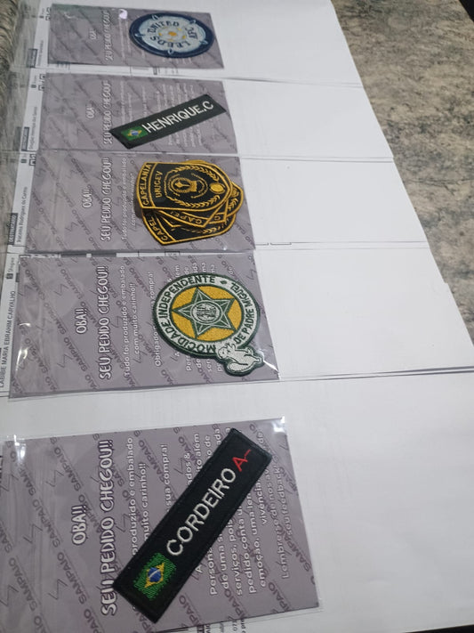 Seu Patch Personalizado até 8cm | Com Termocolante | Sem Termocolante | Patch Bordado